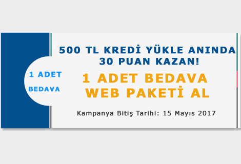 500 TL KREDİ YÜKLE ANINDA 30 PUAN KAZAN! BEDEVA PAKET AL.