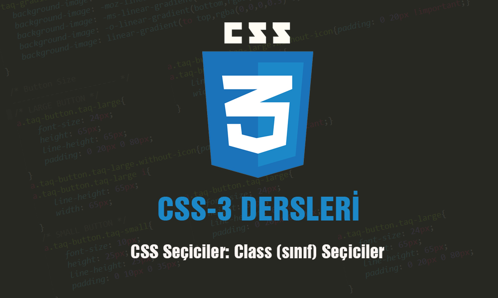 CSS Seçiciler : Class (sınıf) Seçiciler.