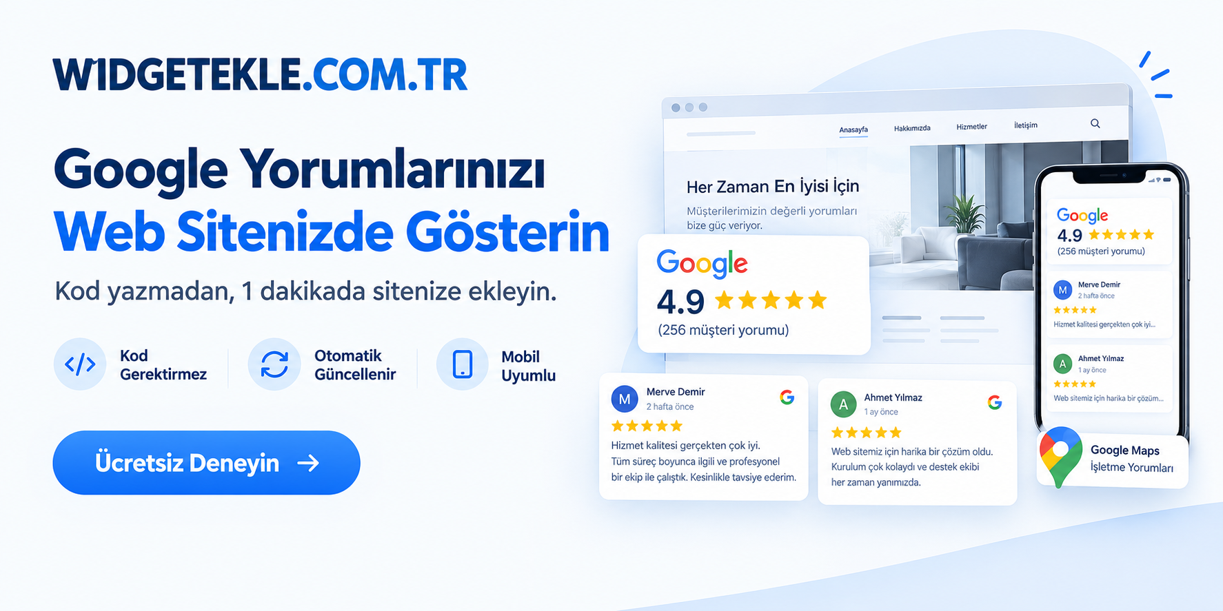Widgetekle.com.tr – Google Yorumlarınızı Web Sitenizin Gücüne Dönü
