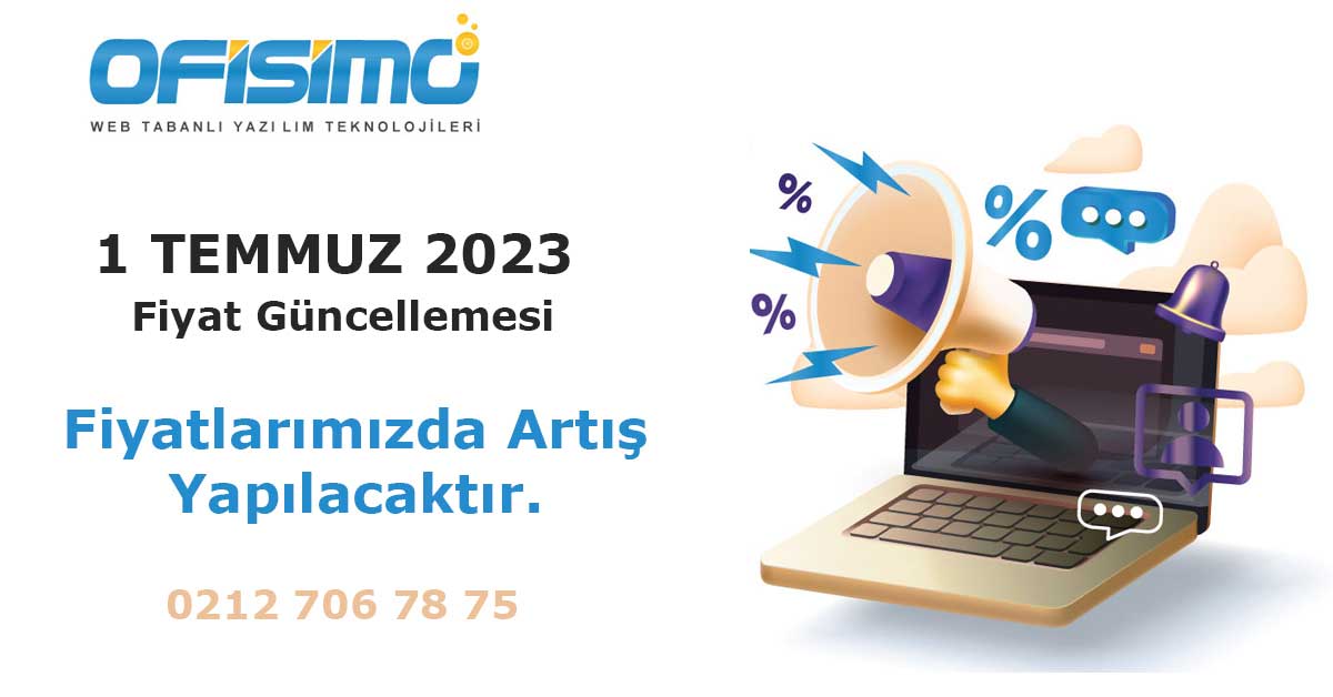 1 Temmuz 2023 Fiyat Güncellemesi.