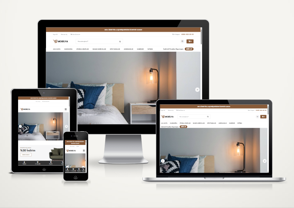 E-Ticaret Mobilya Ev Aksesuar Web Paketi
