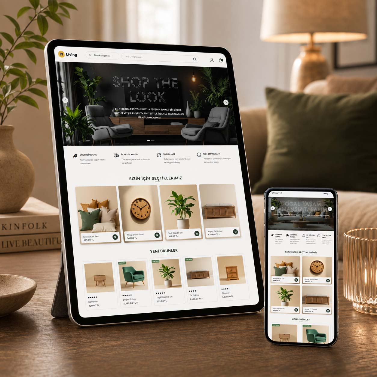 Premium Mobilya Mağaza Teması LIVING