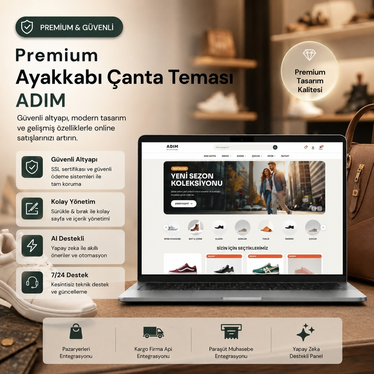 VogueStore E-Ticaret Şablonu Ana Görsel