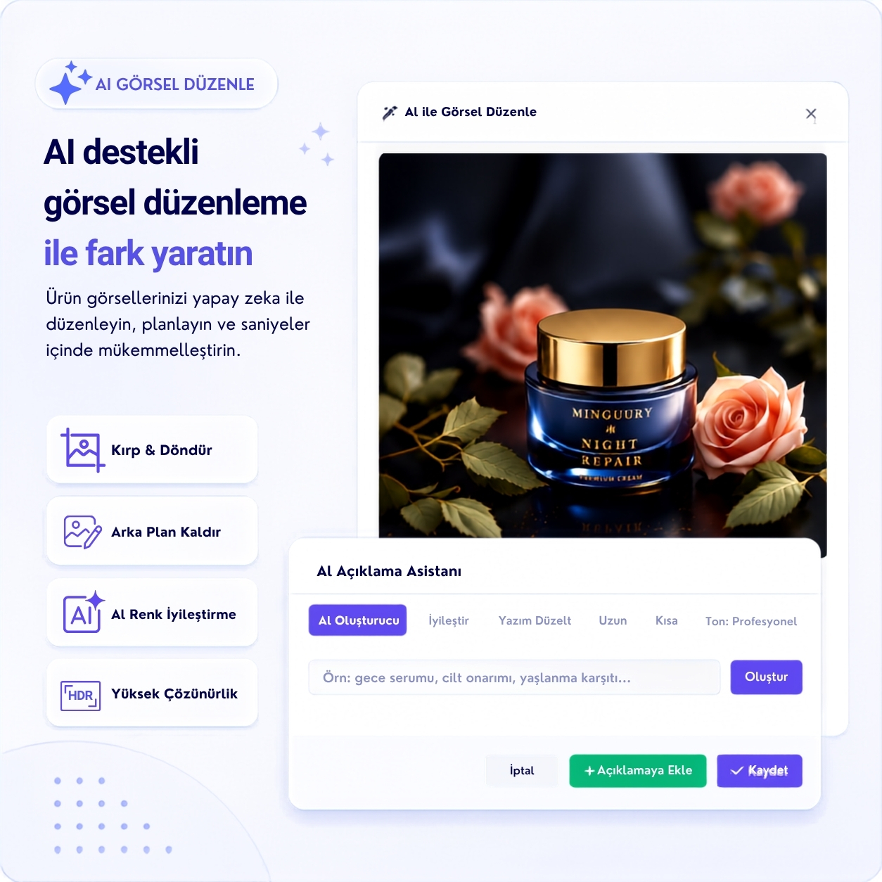 Yapay Zeka Otomasyon Paneli Mockup