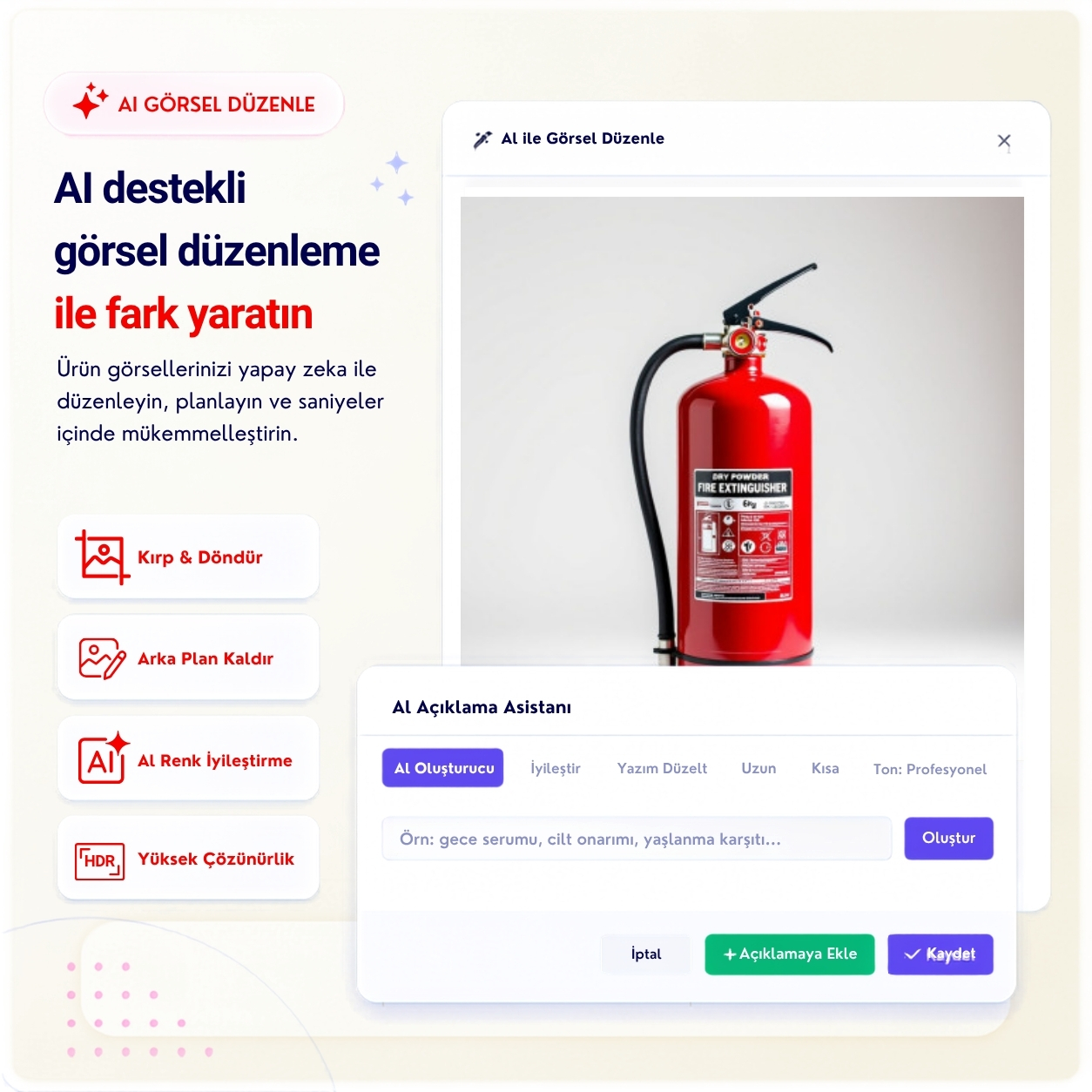 Yapay Zeka Otomasyon Paneli Mockup
