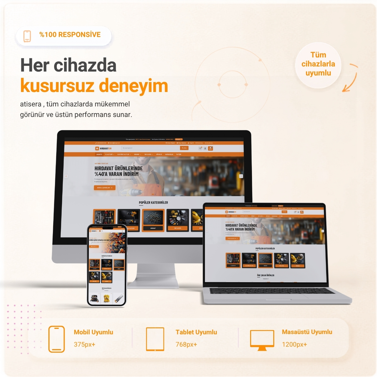 Mobil Uyumlu E-Ticaret Mockup