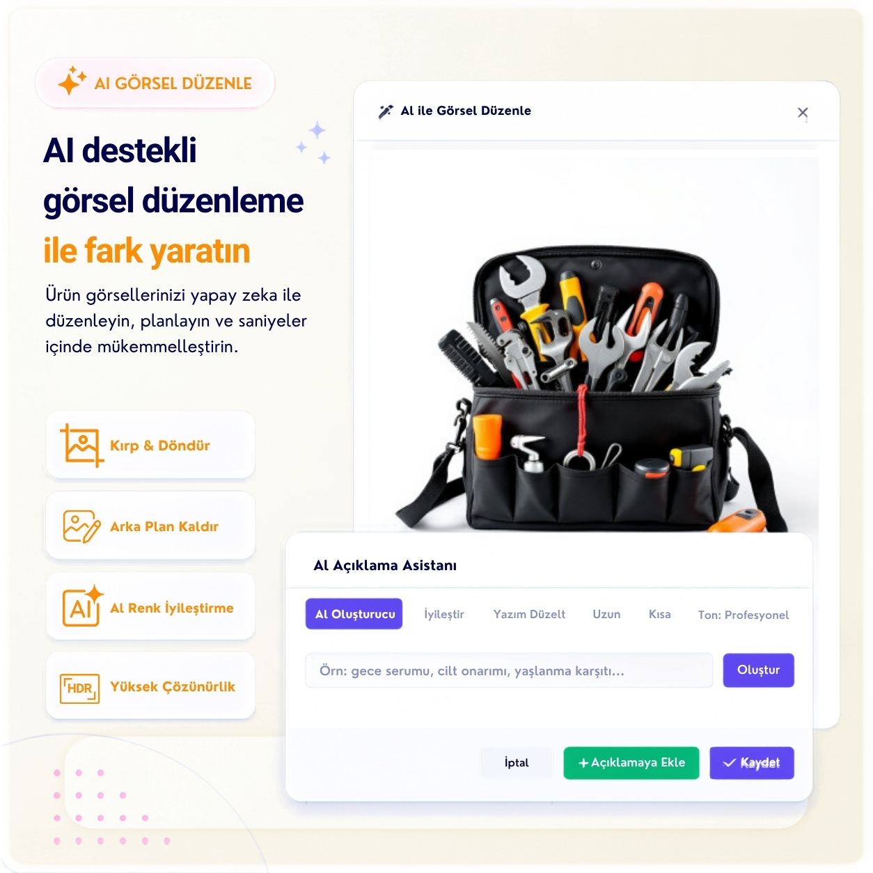 Yapay Zeka Otomasyon Paneli Mockup