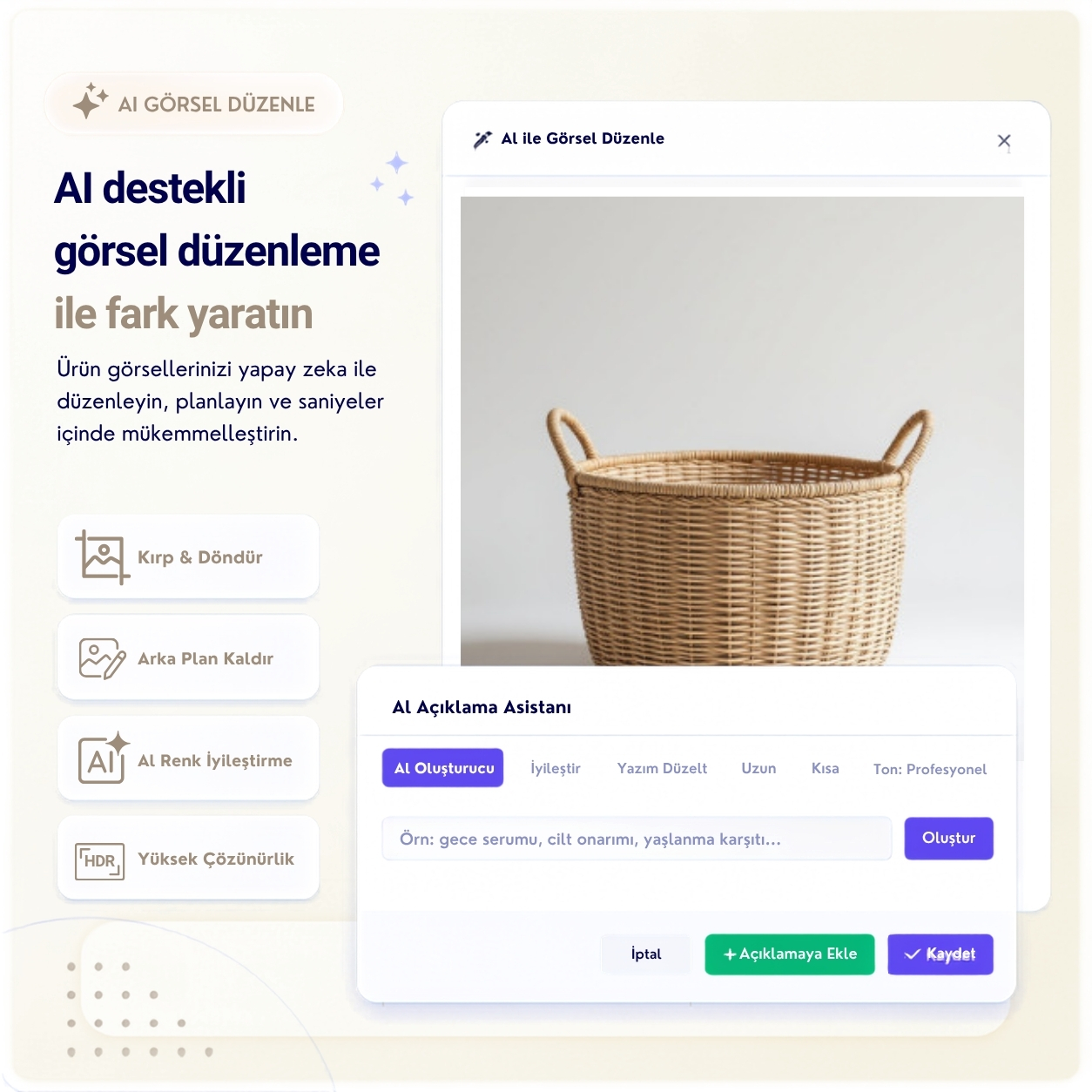 Yapay Zeka Otomasyon Paneli Mockup
