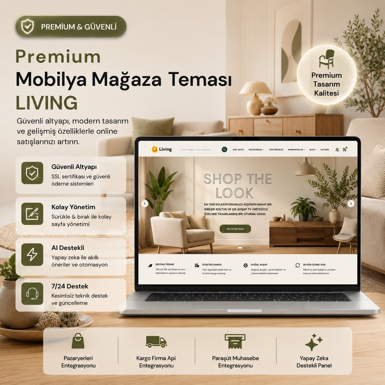 VogueStore E-Ticaret Şablonu Ana Görsel