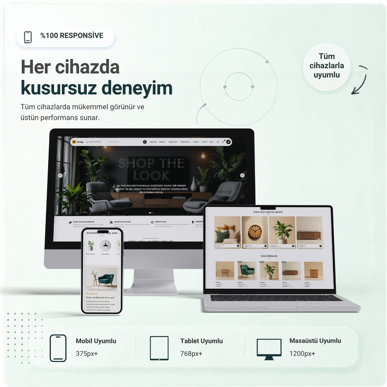 Mobil Uyumlu E-Ticaret Mockup