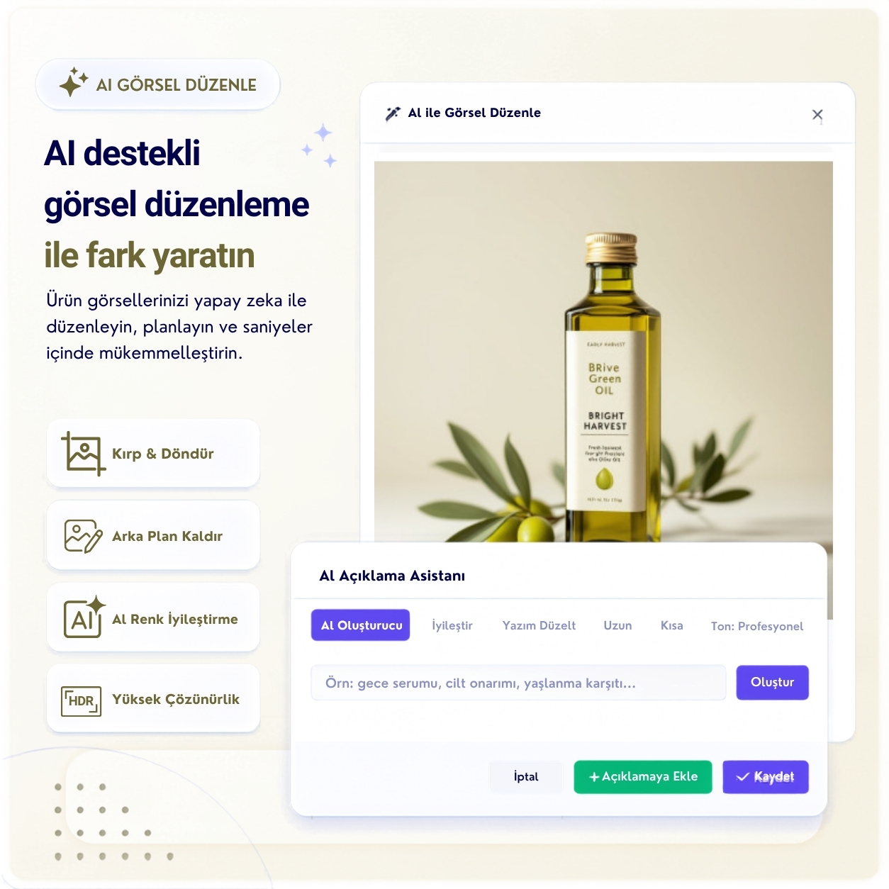 Yapay Zeka Otomasyon Paneli Mockup