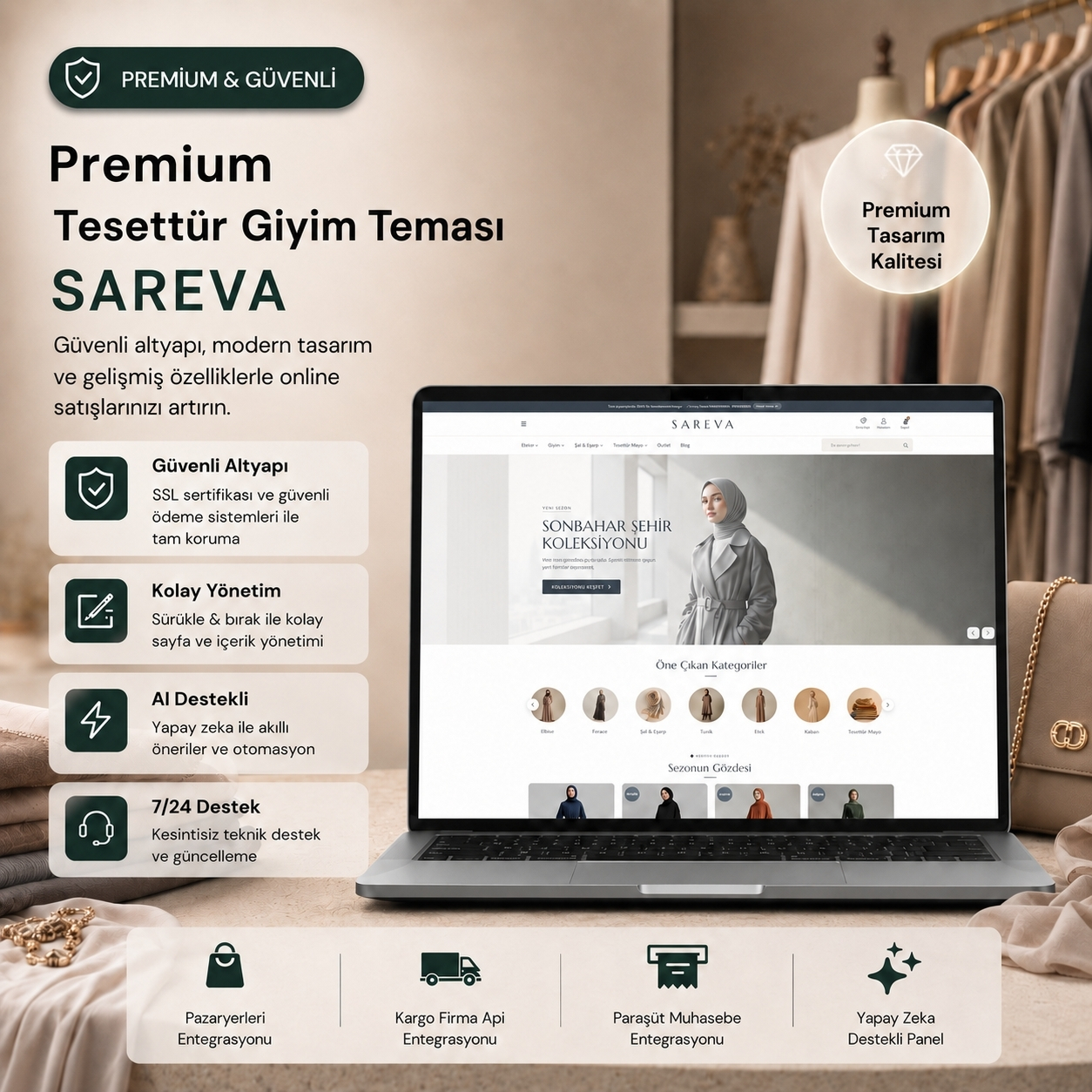 VogueStore E-Ticaret Şablonu Ana Görsel