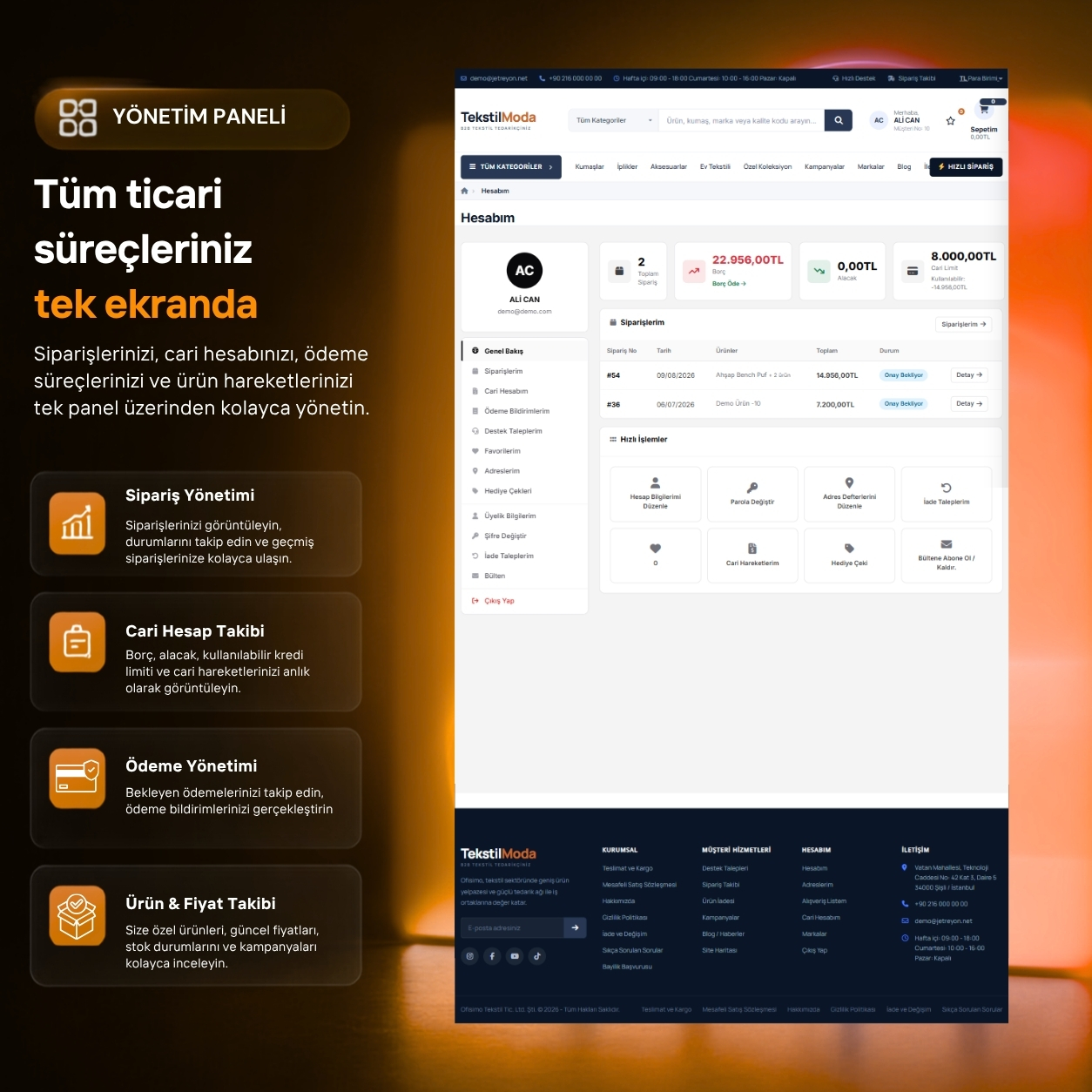 Yapay Zeka Otomasyon Paneli Mockup
