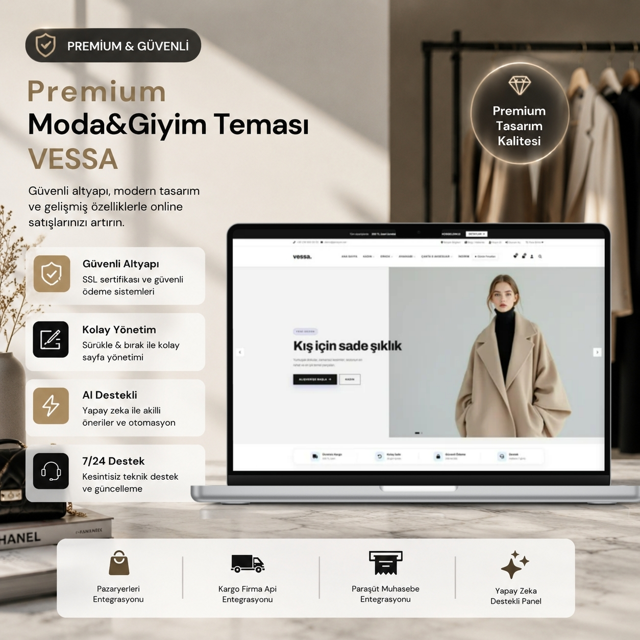VogueStore E-Ticaret Şablonu Ana Görsel