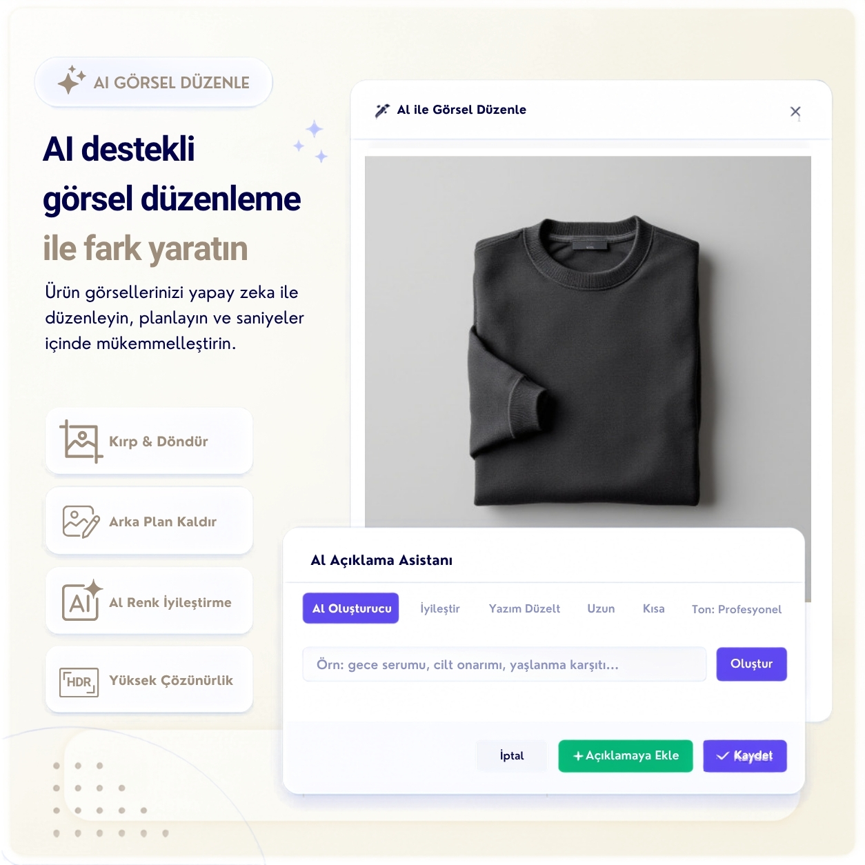 Yapay Zeka Otomasyon Paneli Mockup
