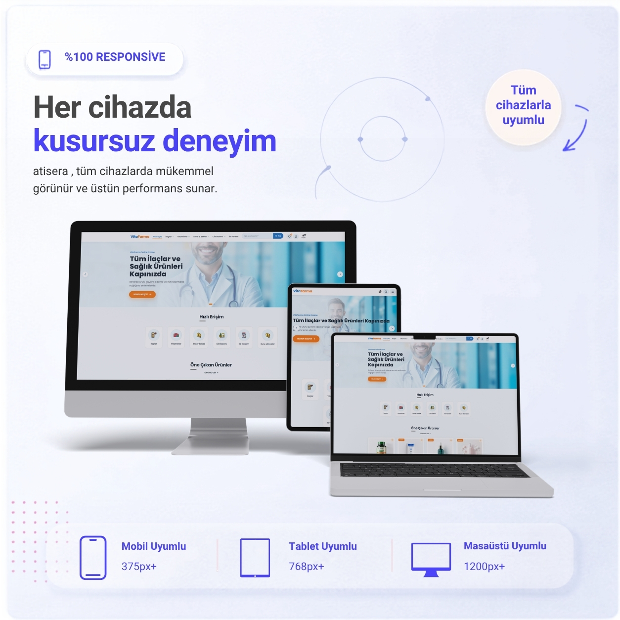 Mobil Uyumlu E-Ticaret Mockup