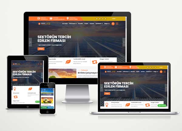 Enerji / Elektrik Firma Web Sitesi Solar