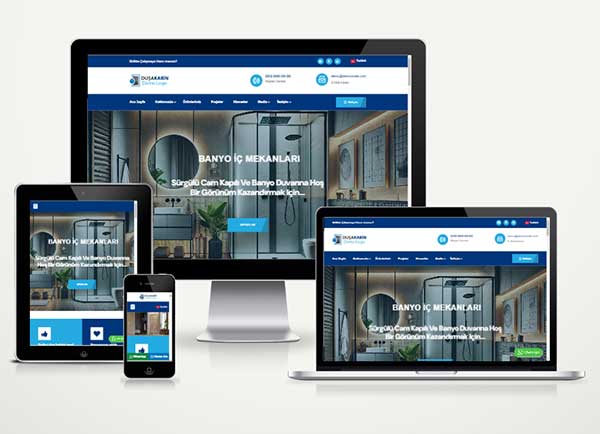 Duşakabin Banyo Firma Web Site Paketi J