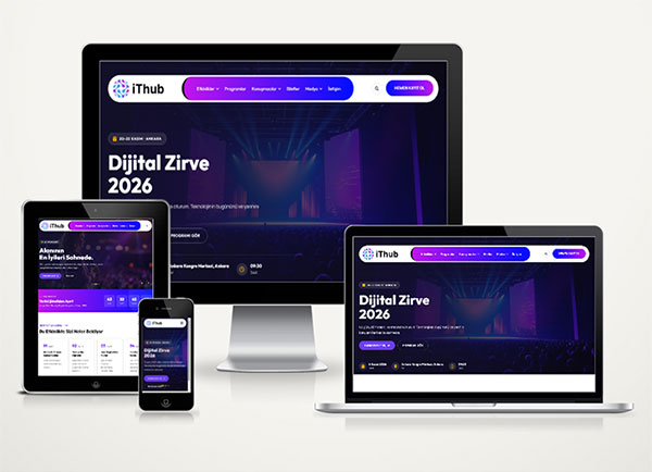 Etkinlik Konferans Web Sitesi Paketi ITHUB
